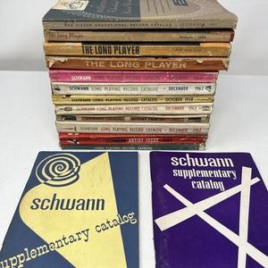 Lot Of 14 SCHWANN record Catalogs THE LONG PLAYER Sam Goody RCA Victor